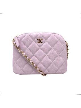 Chanel Shoulder Bag Mini Chain Wallet Ap4000 Quilted Caviar Leather